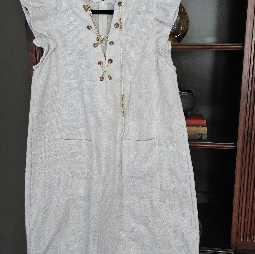 Elegant Tan Mini Dress